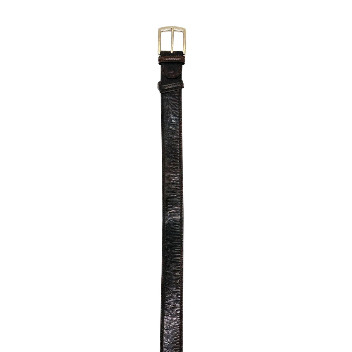 Ceinture Roberto Celk en téjus marron foncé avec boucle en argent