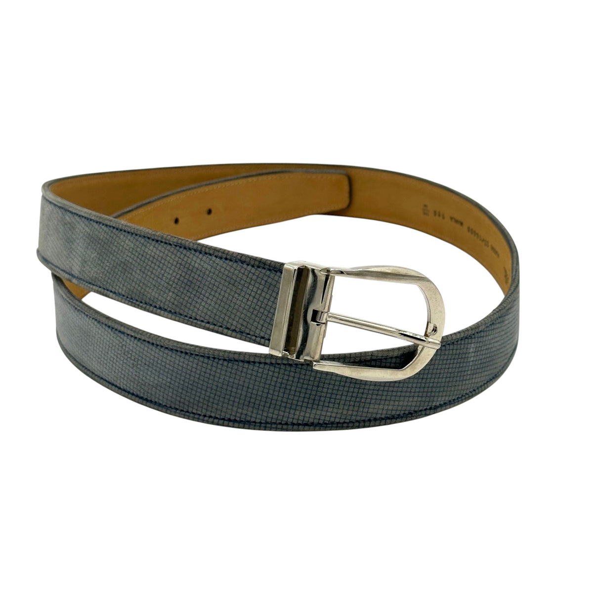 Ceinture Roberto Celk en Suède bleu clair
