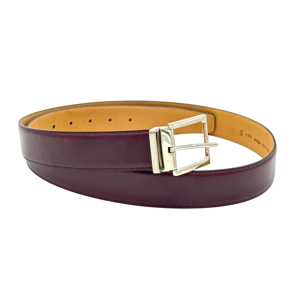 Ceinture Roberto Celk en cuir bordeaux