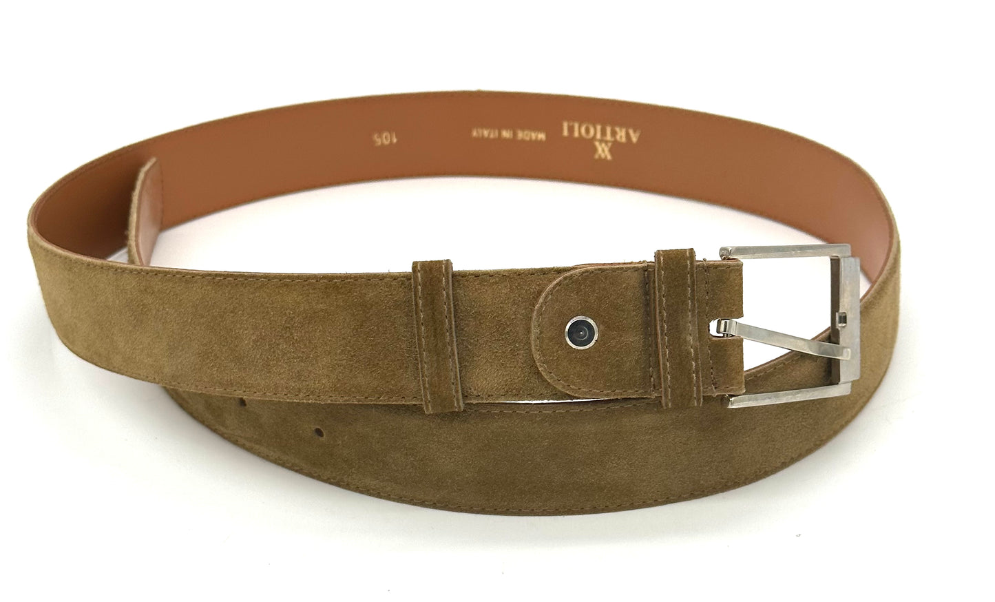 Ceinture Roberto Celk en suède beige