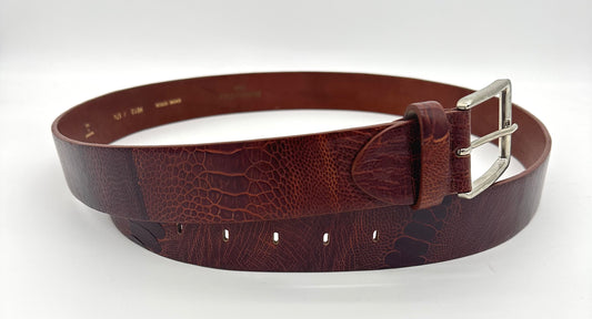 Ceinture Roberto Celk en pâte d’autruche bordeaux