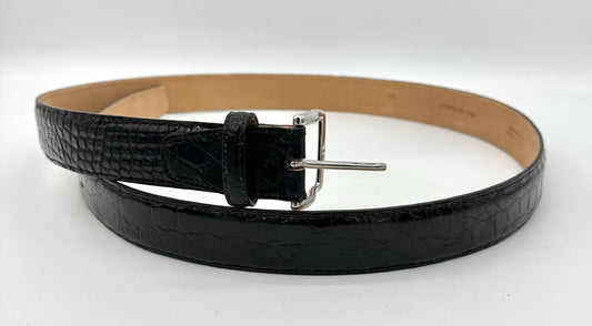 Ceinture Roberto Celk en crocodile noir