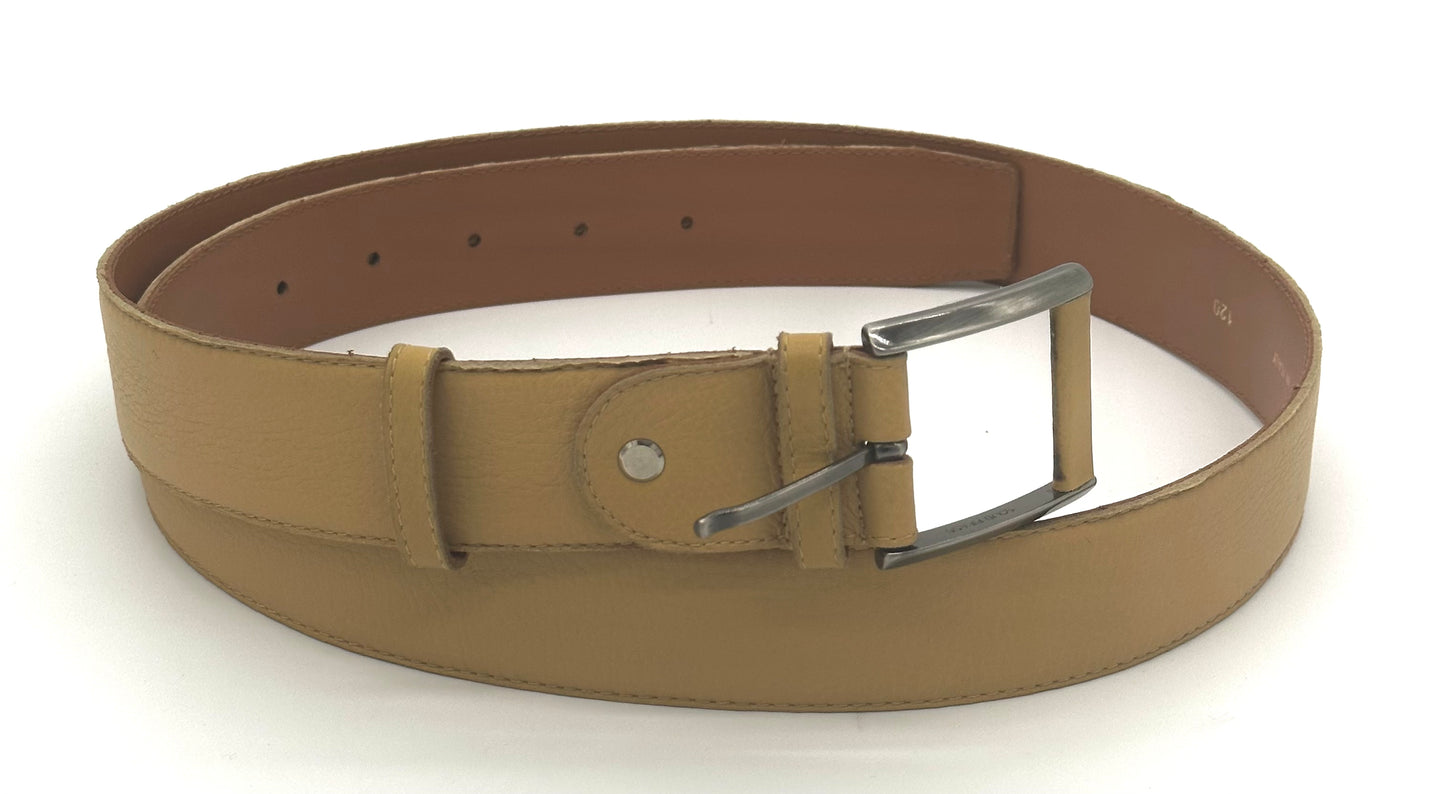 Ceinture Roberto Celk en cuir beige