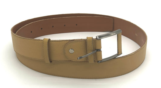 Ceinture Roberto Celk en cuir beige