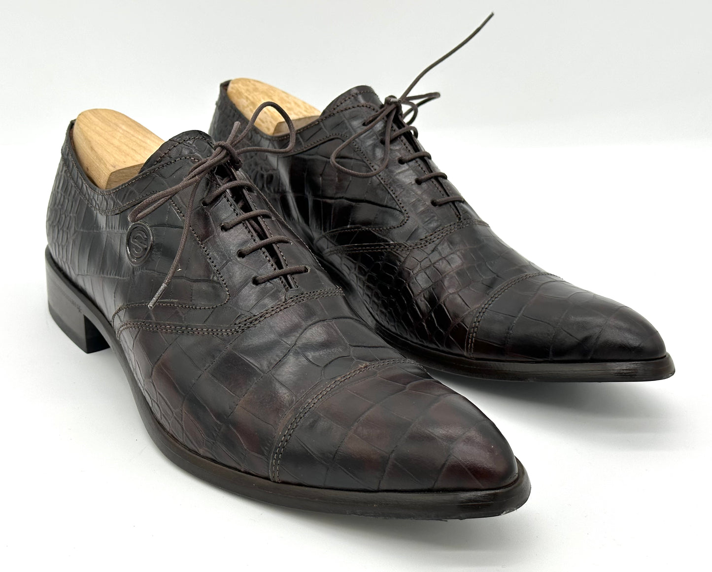 Richelieu Roberto Celk en crocodile marron