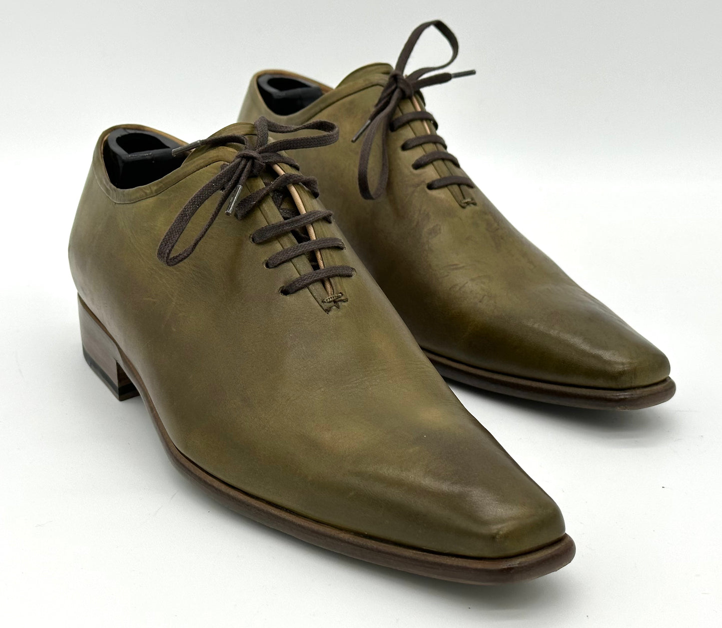 Richelieu Roberto Celk en cuir vert olive