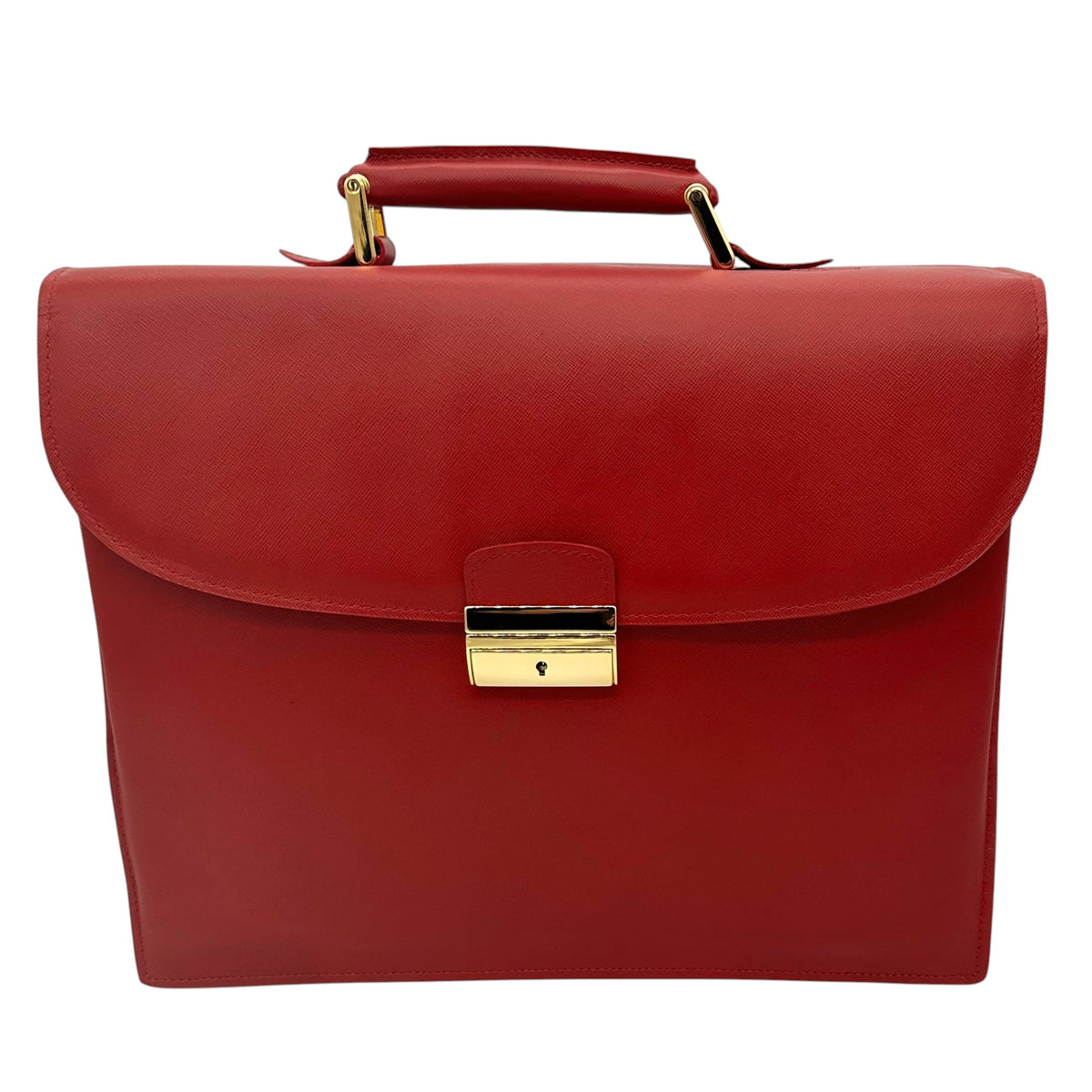 Sacoche en cuir dauphin rouge 3 soufflets
