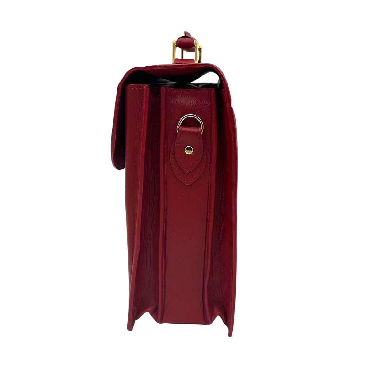 Sacoche en cuir dauphin rouge 3 soufflets