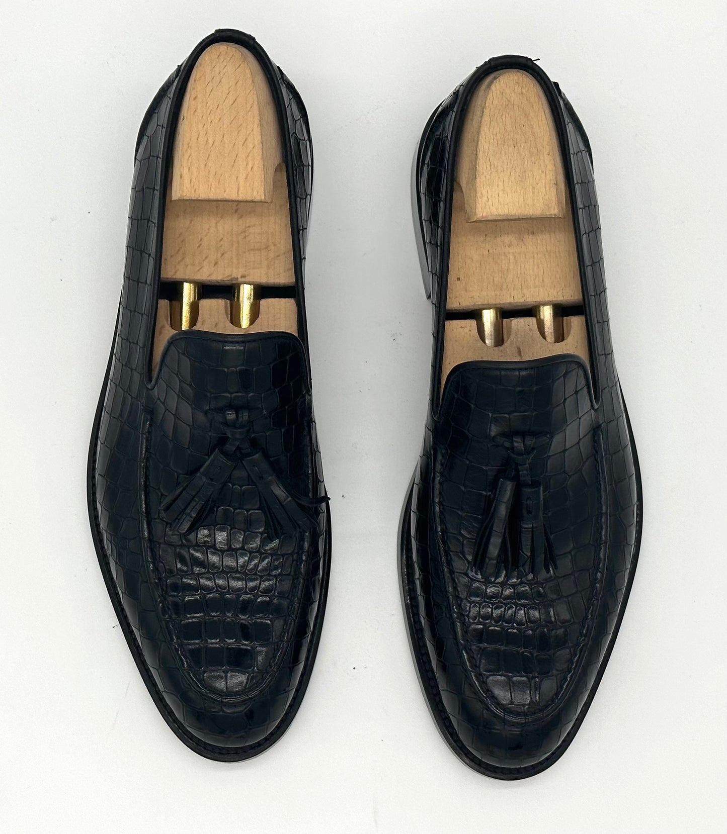 Mocassin Roberto Celk en stampa croco noir