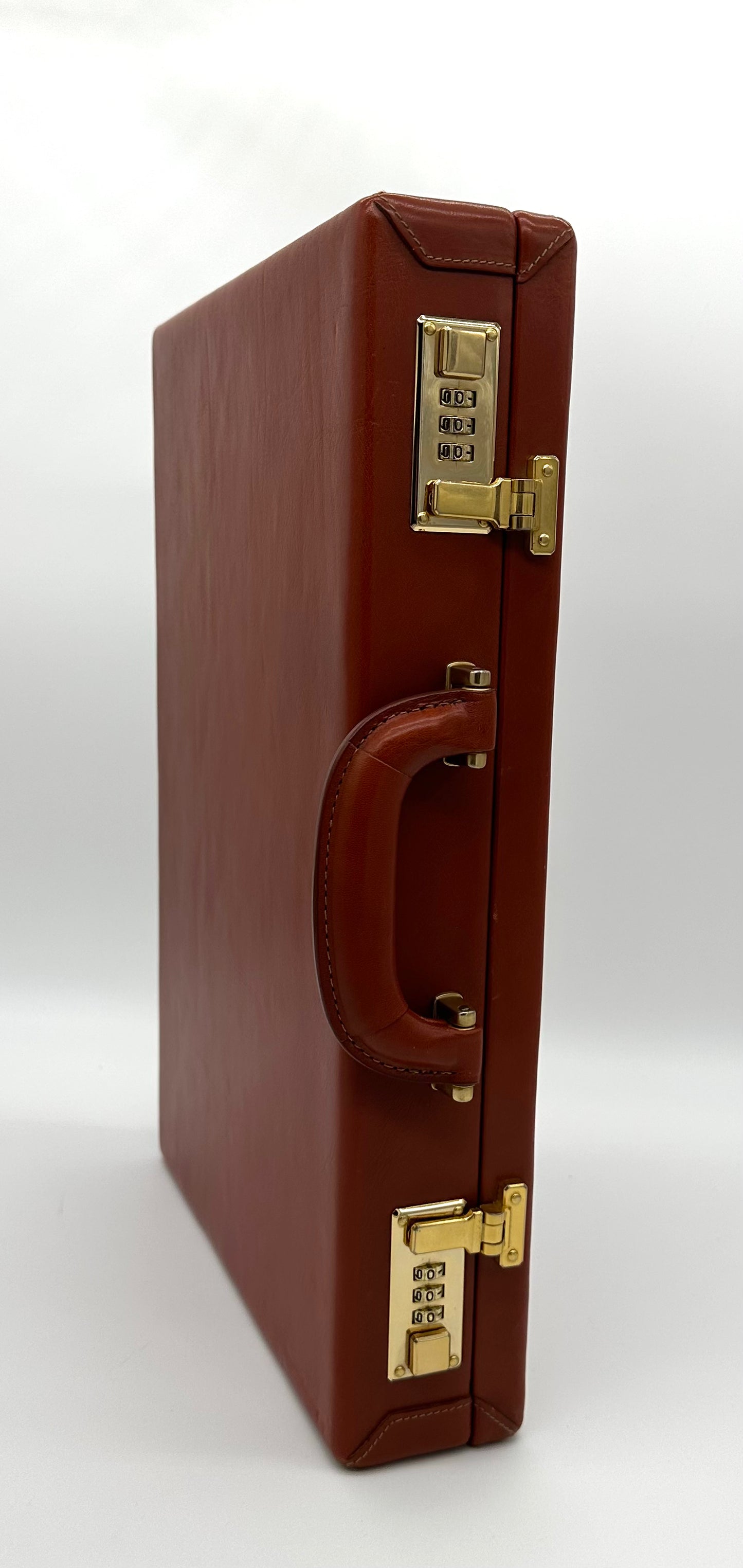 Attaché Case marron et or