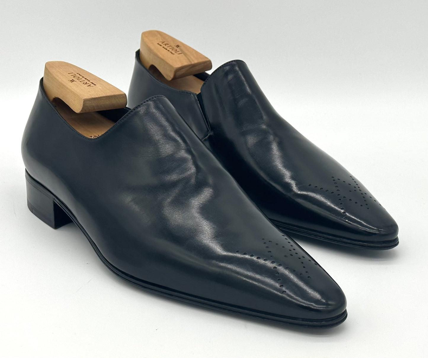 Mocassin Artioli en cuir noir