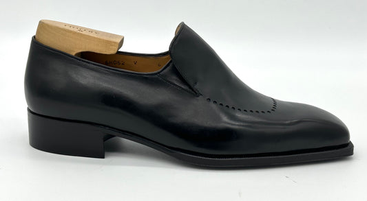 Mocassin Artioli en cuir noir avec perforation
