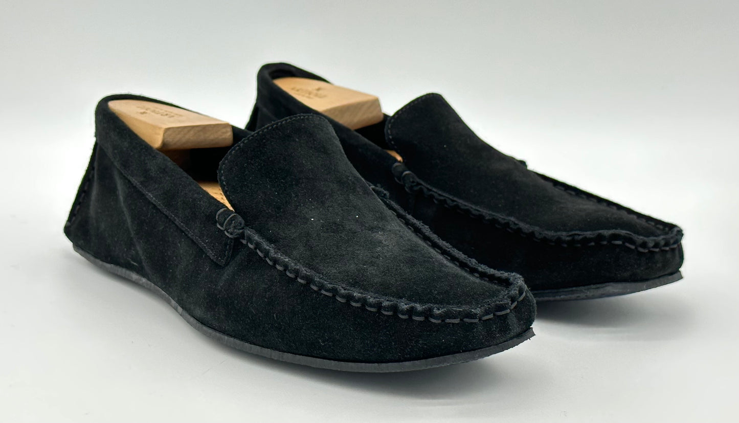 Mocassin Artioli en daim noir