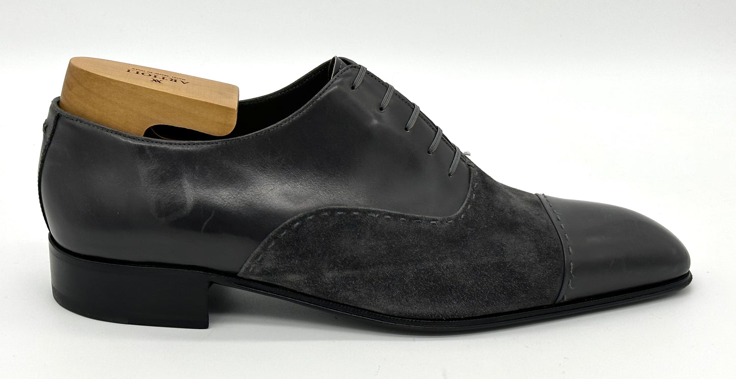 Richelieu Artioli en cuir et daim gris