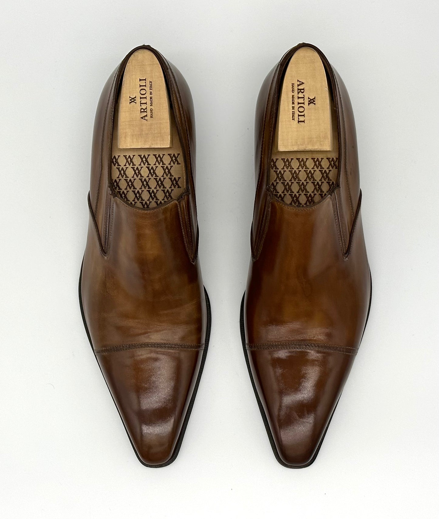 Mocassin Artioli en cuir marron