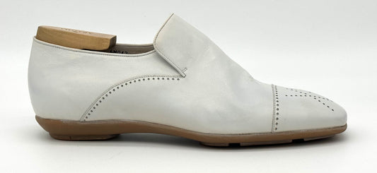 Mocassin souple Artioli en kangourou blanc