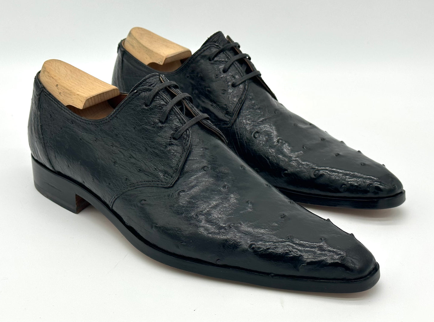 Derby Roberto Celk en autruche noir