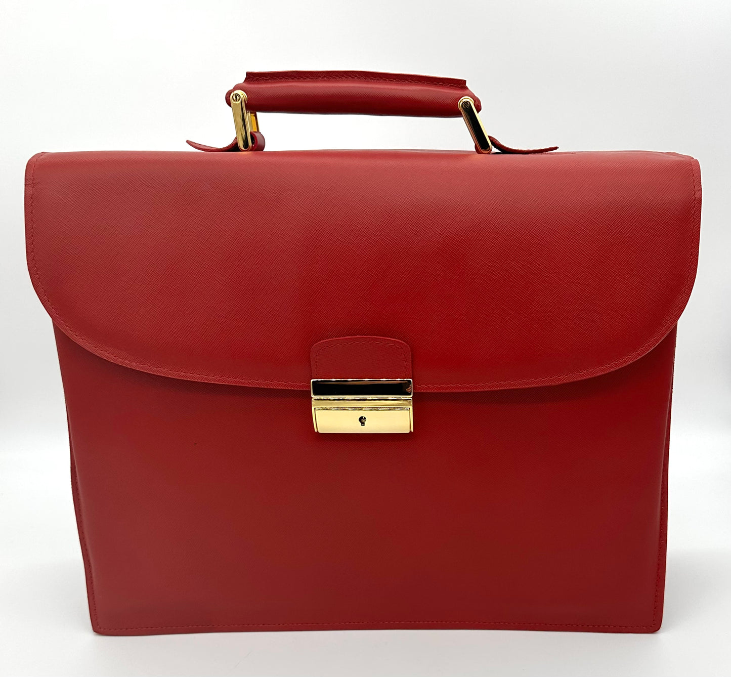 Sacoche en cuir dauphin rouge 3 soufflets