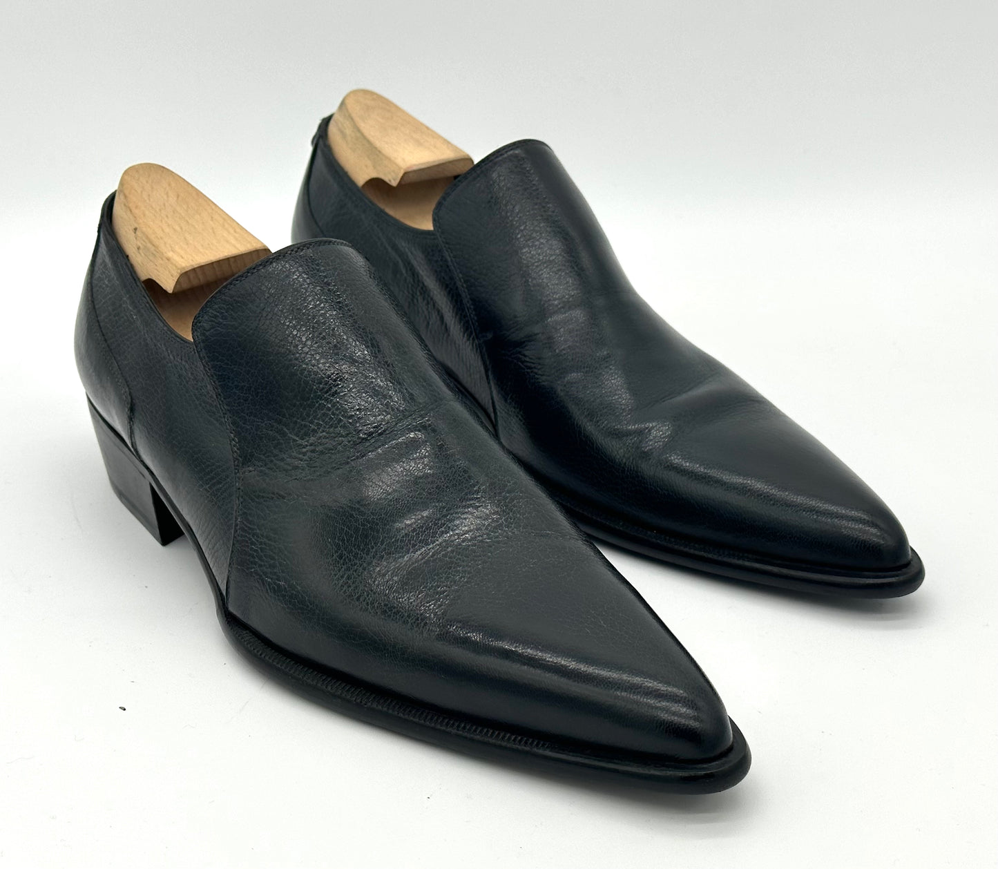 Mocassin Roberto Celk en veau grainé noir