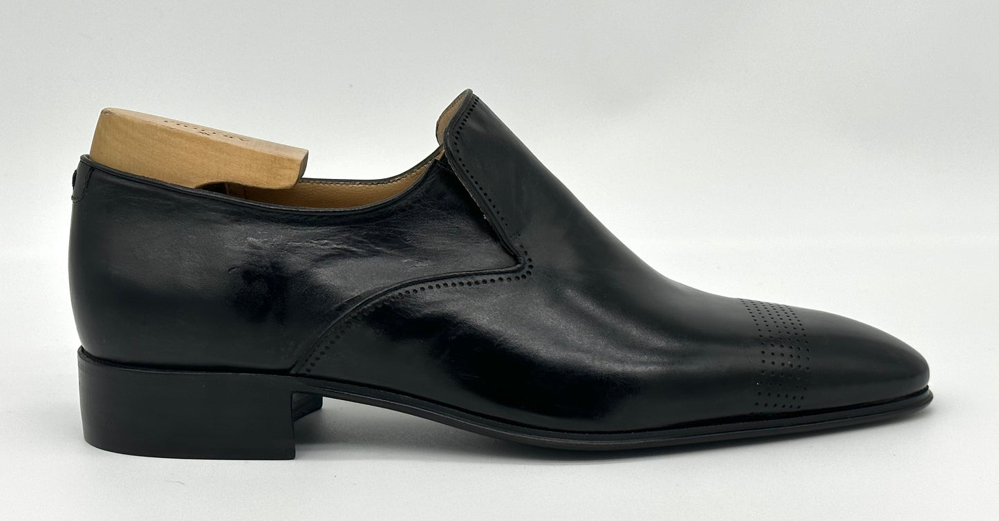 Mocassin Artioli en cuir noir