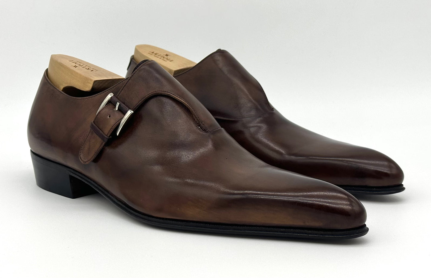 Soulier à boucle Artioli en cuir marron