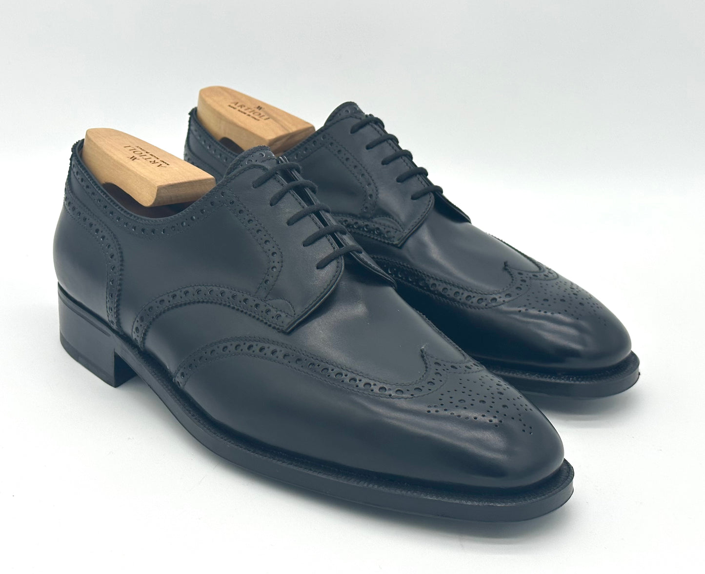 Derby Artioli en cuir marron avec perforation
