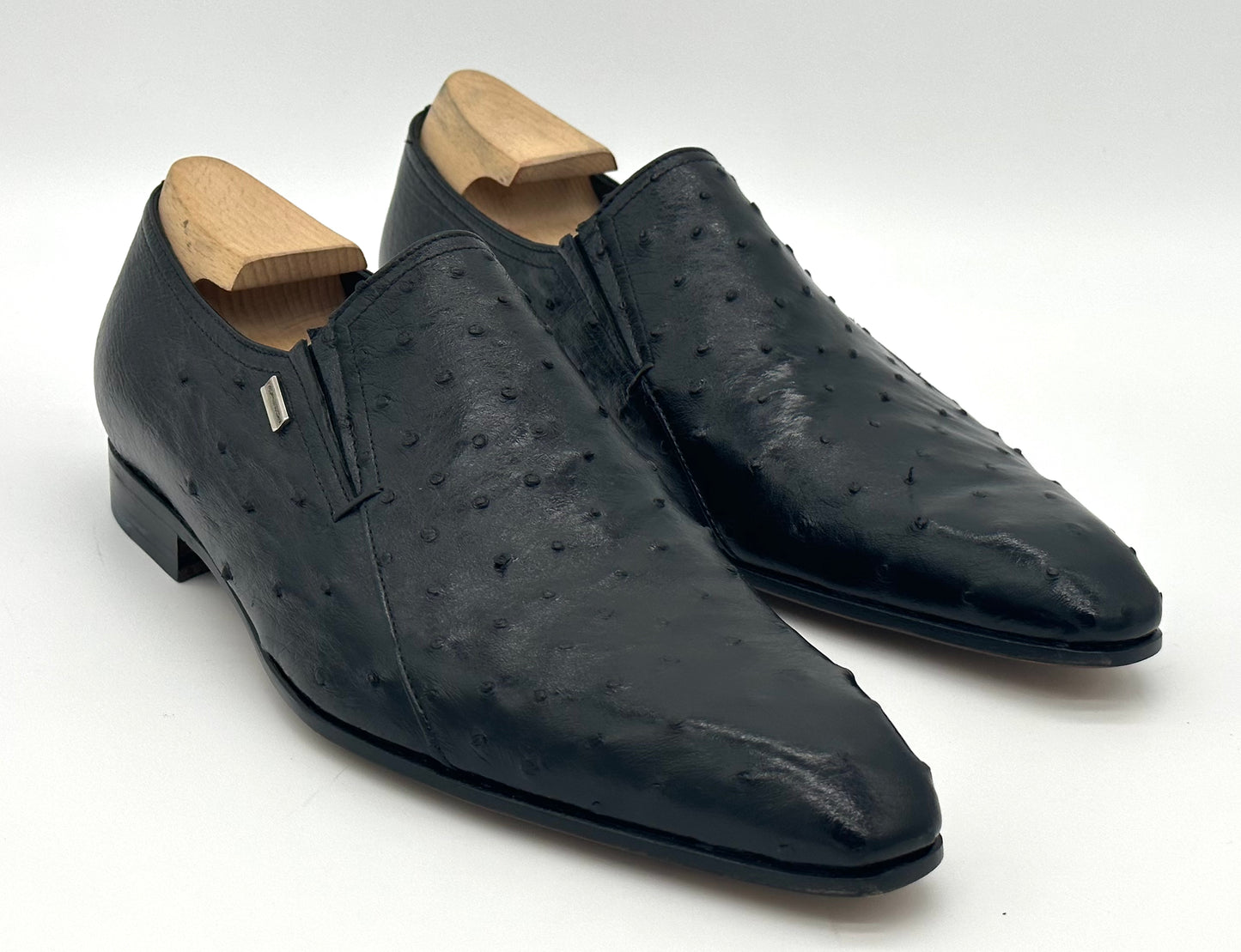 Mocassin Moreschi en autruche noir