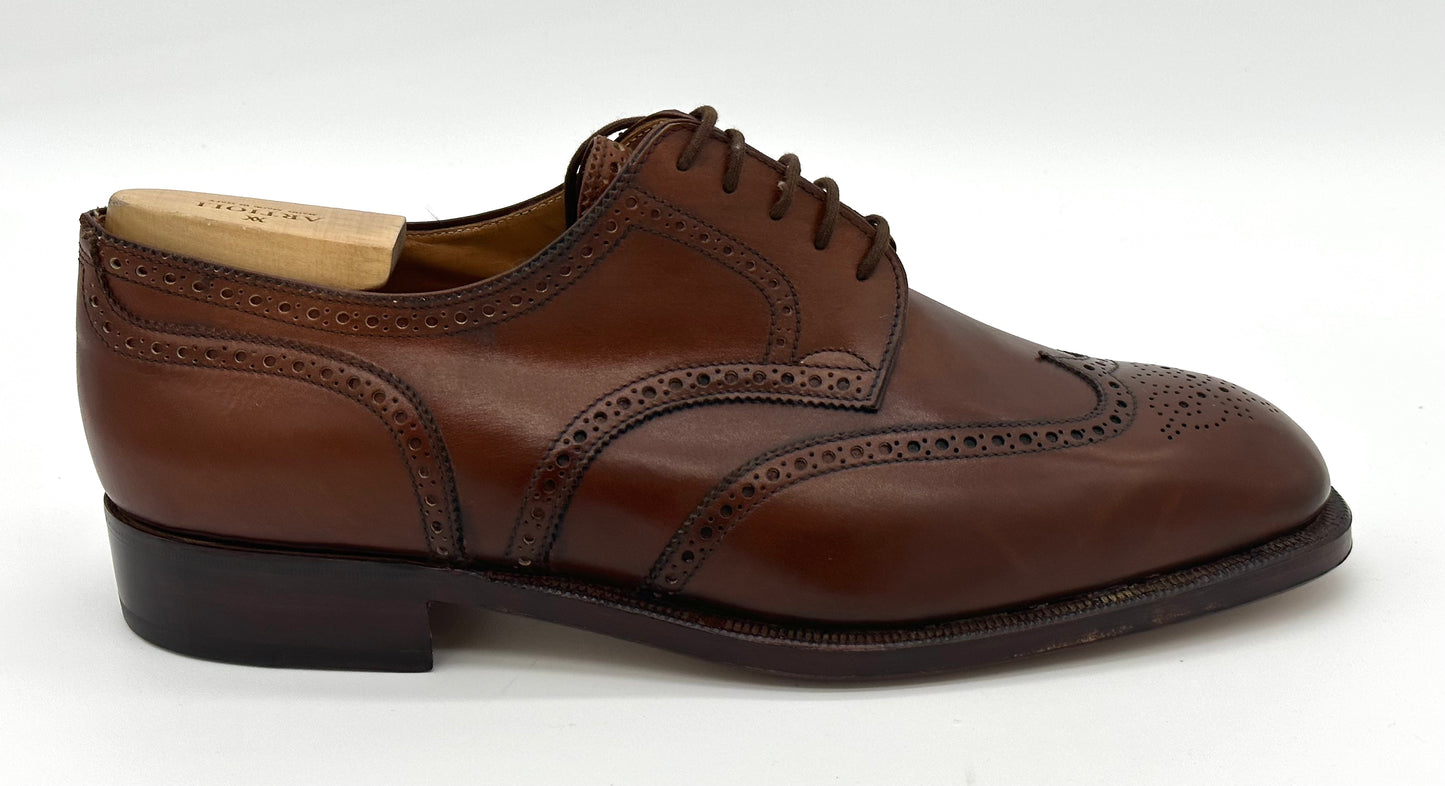 Derby Artioli en cuir marron avec perforation