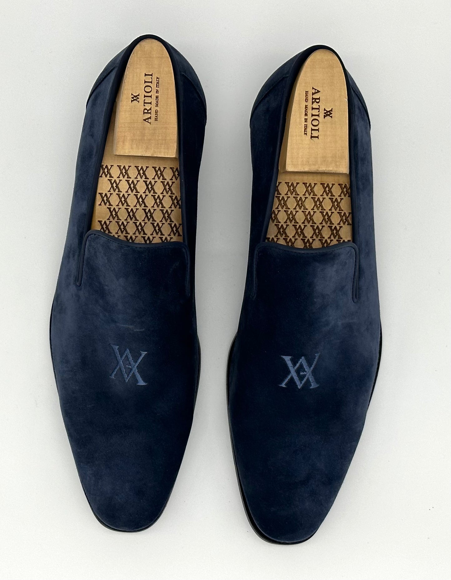 Mocassin Artioli en Daim bleu