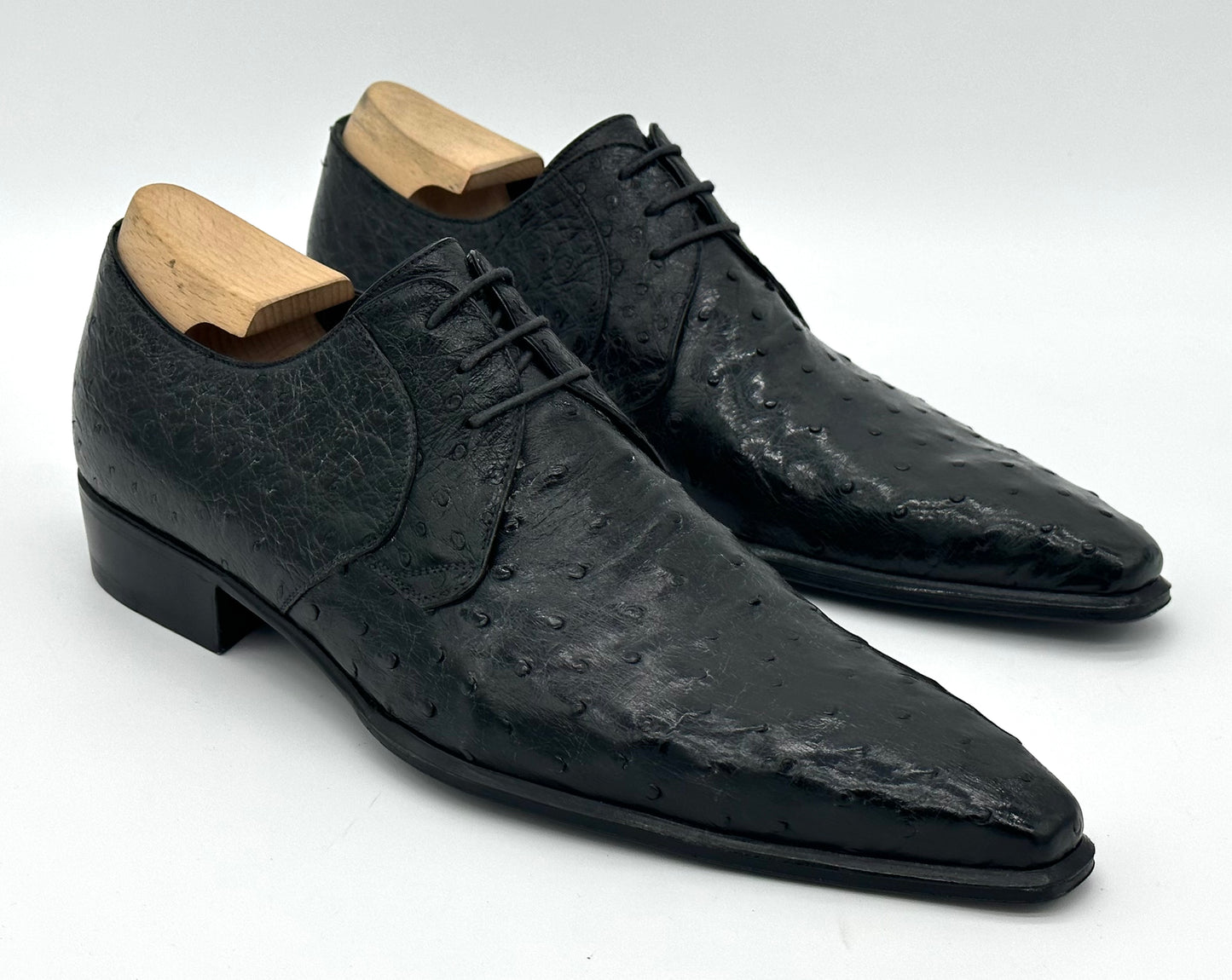 Derby Roberto Celk en autruche noir