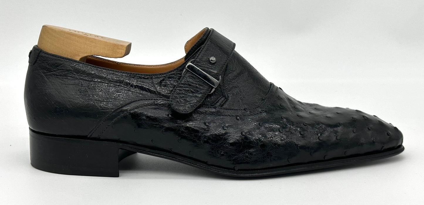 Soulier à boucle Artioli en peau d’autruche