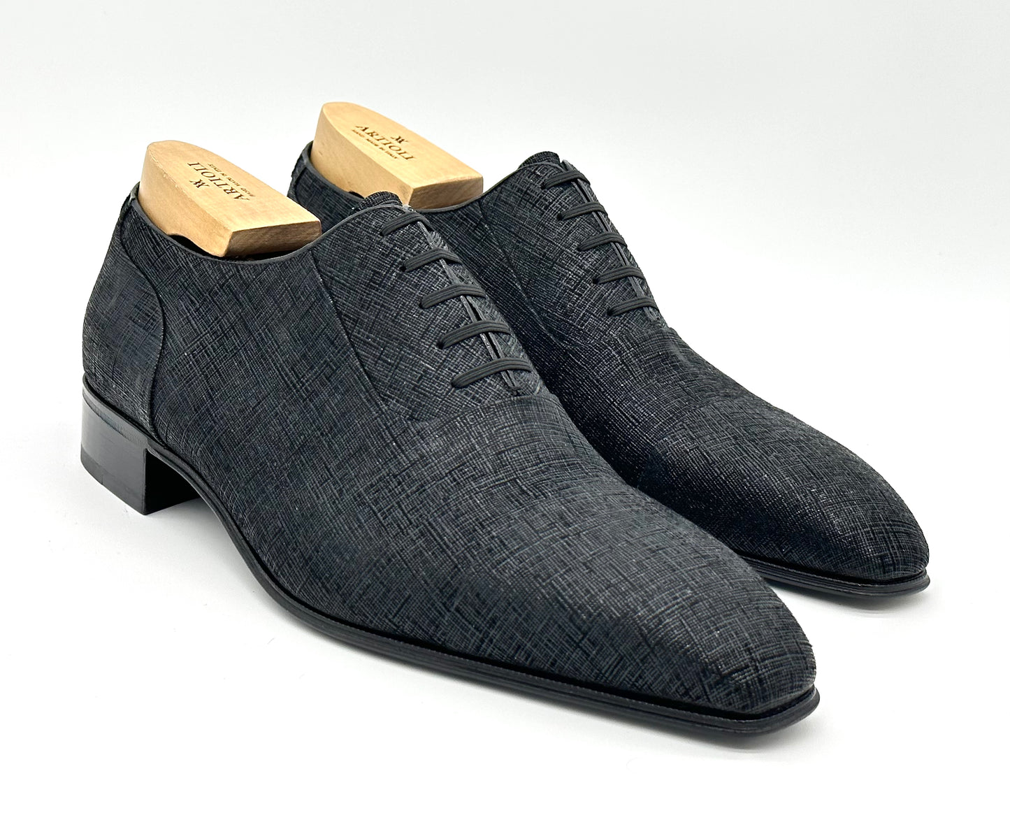 Richelieu Artioli en cuir imprimé noir