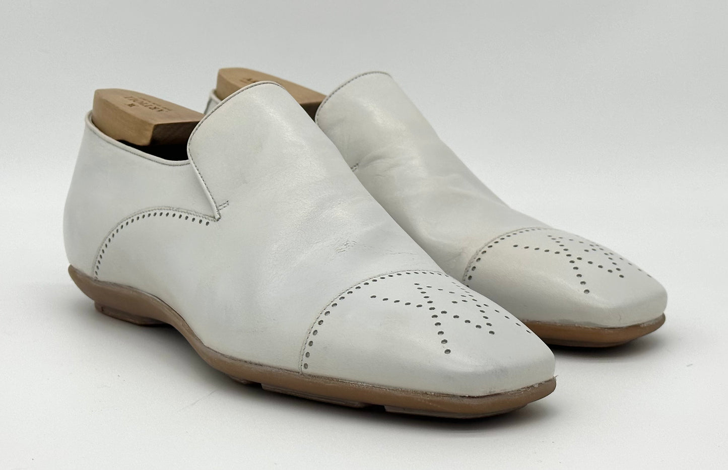 Mocassin souple Artioli en kangourou blanc