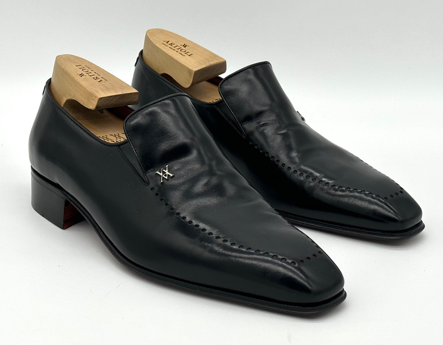 Mocassin Artioli en cuir noir