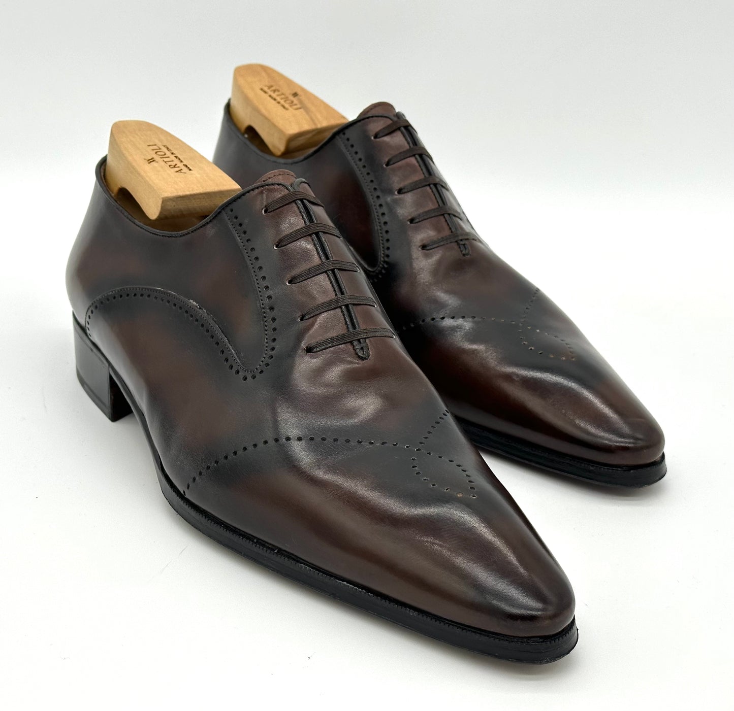 Richelieu Artioli en cuir marron