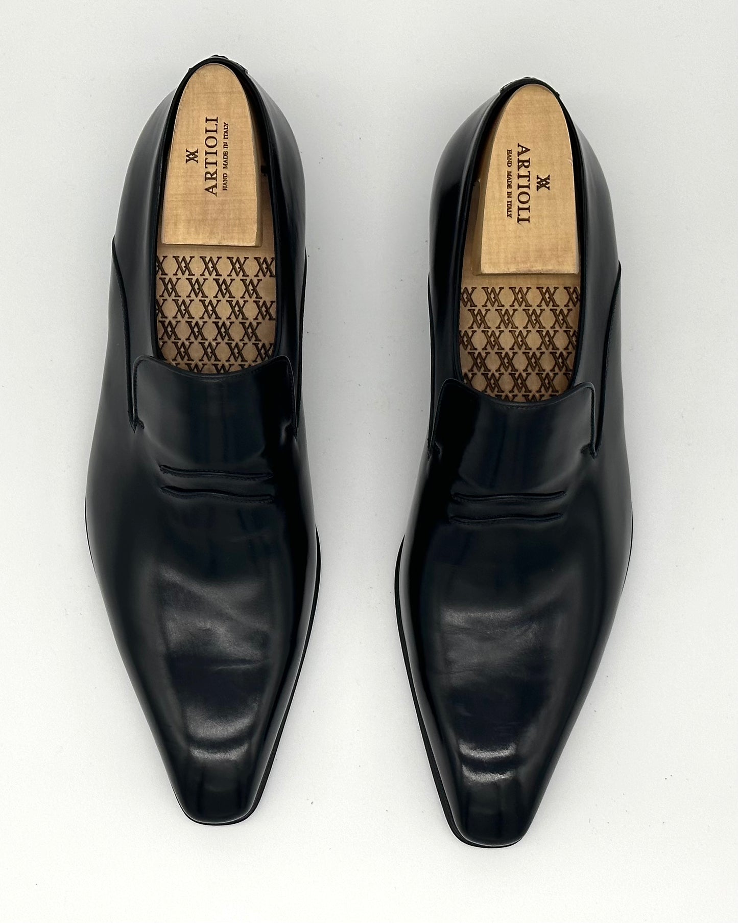 Mocassin Artioli en cuir noir