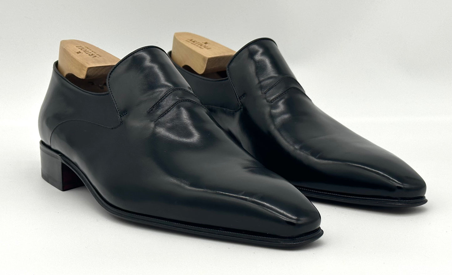 Mocassin Artioli en cuir noir