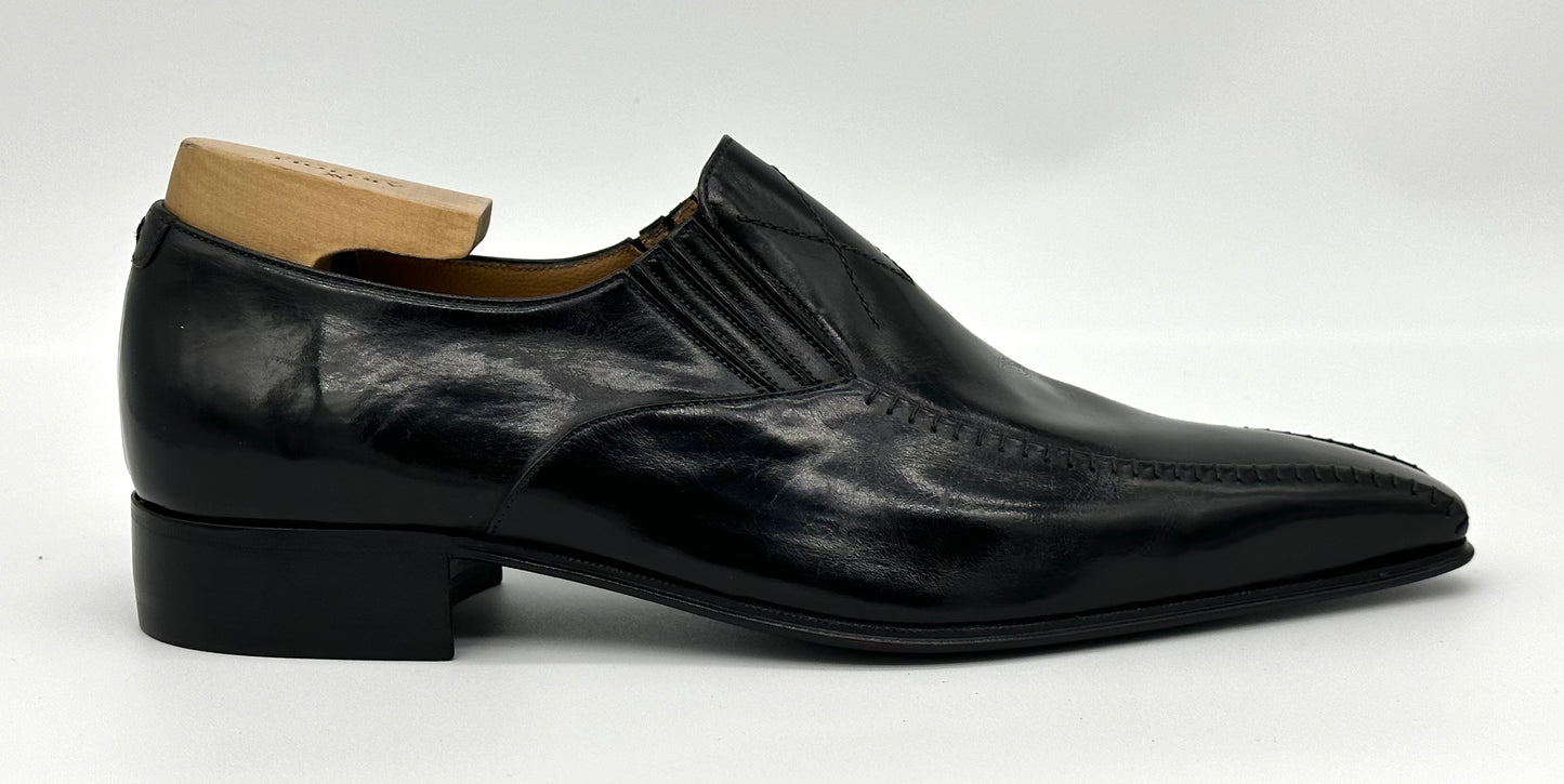 Mocassin Artioli en cuir noir