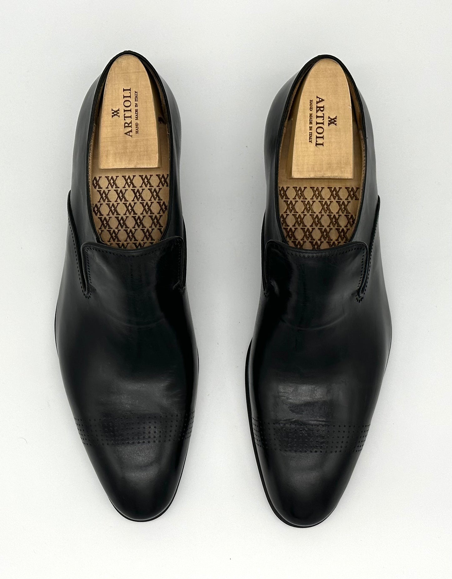 Mocassin Artioli en cuir noir