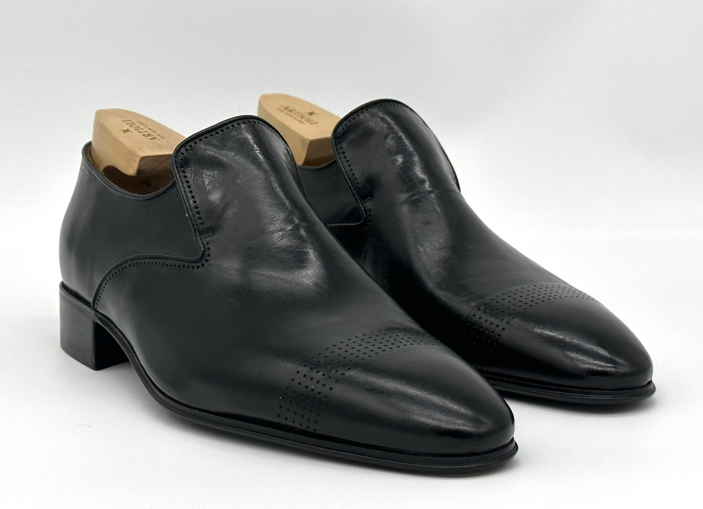 Mocassin Artioli en cuir noir