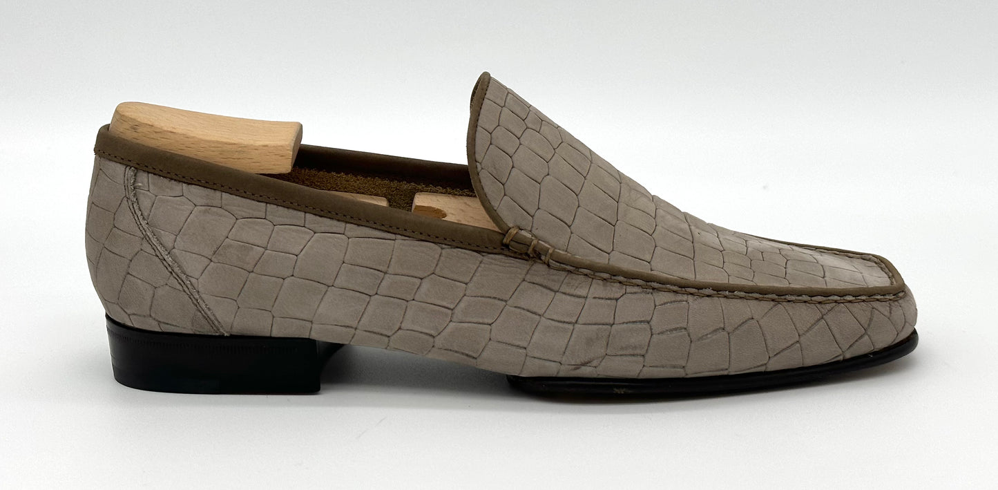 Mocassin Roberto Celk stamp crocodile couleur taupe