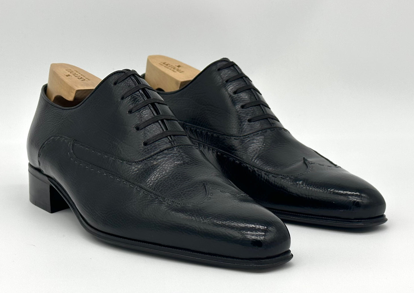 Richelieu Artioli en cuir noir