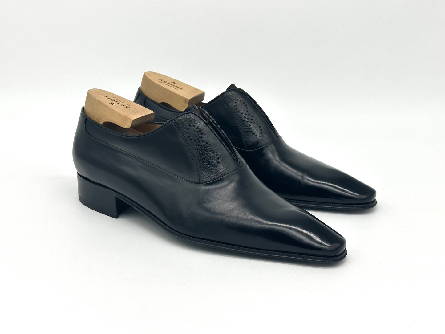 Mocassin Artioli en cuir noir