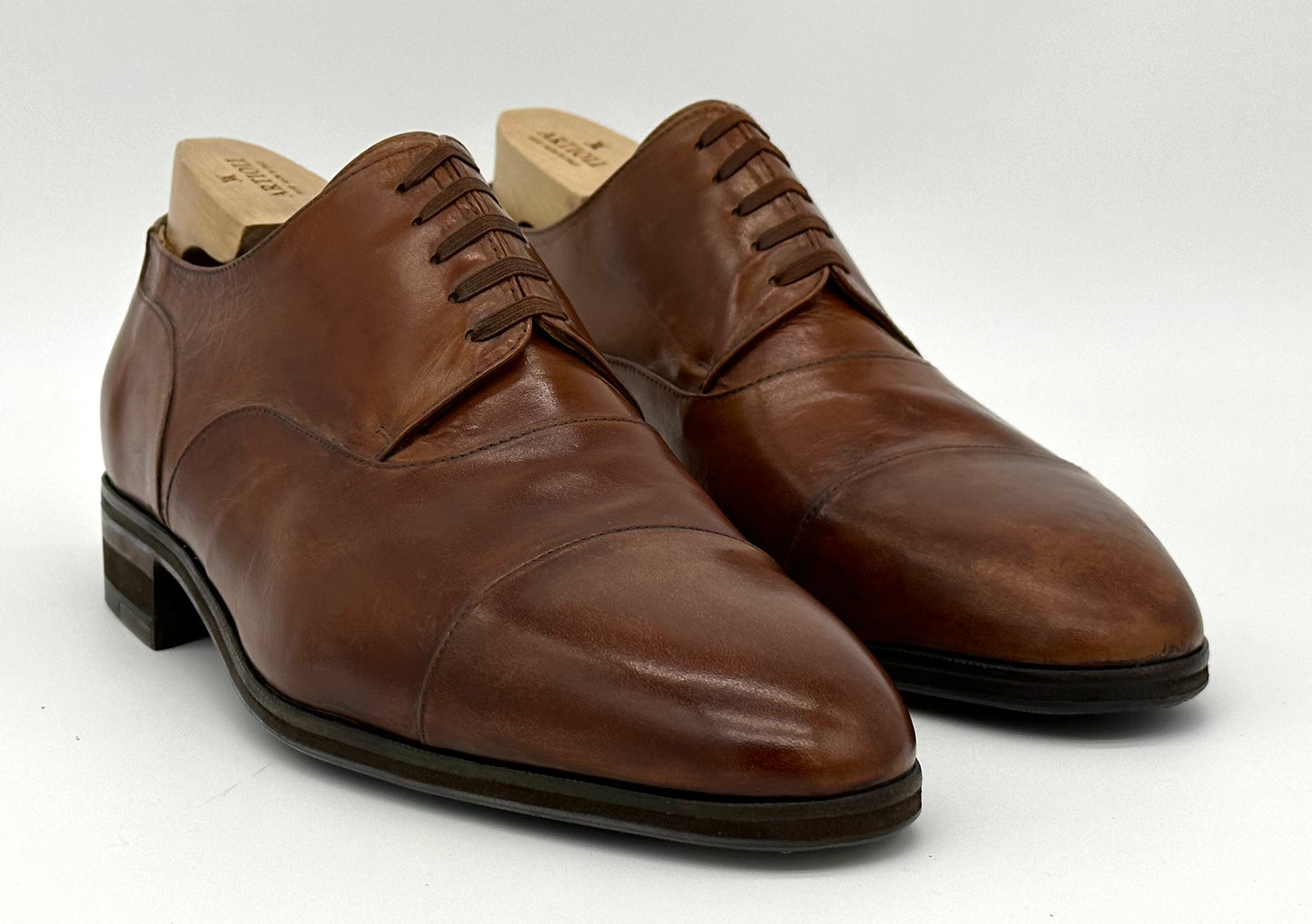Derby Artioli en cuir marron