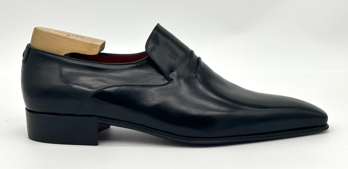 Mocassin Artioli en cuir noir