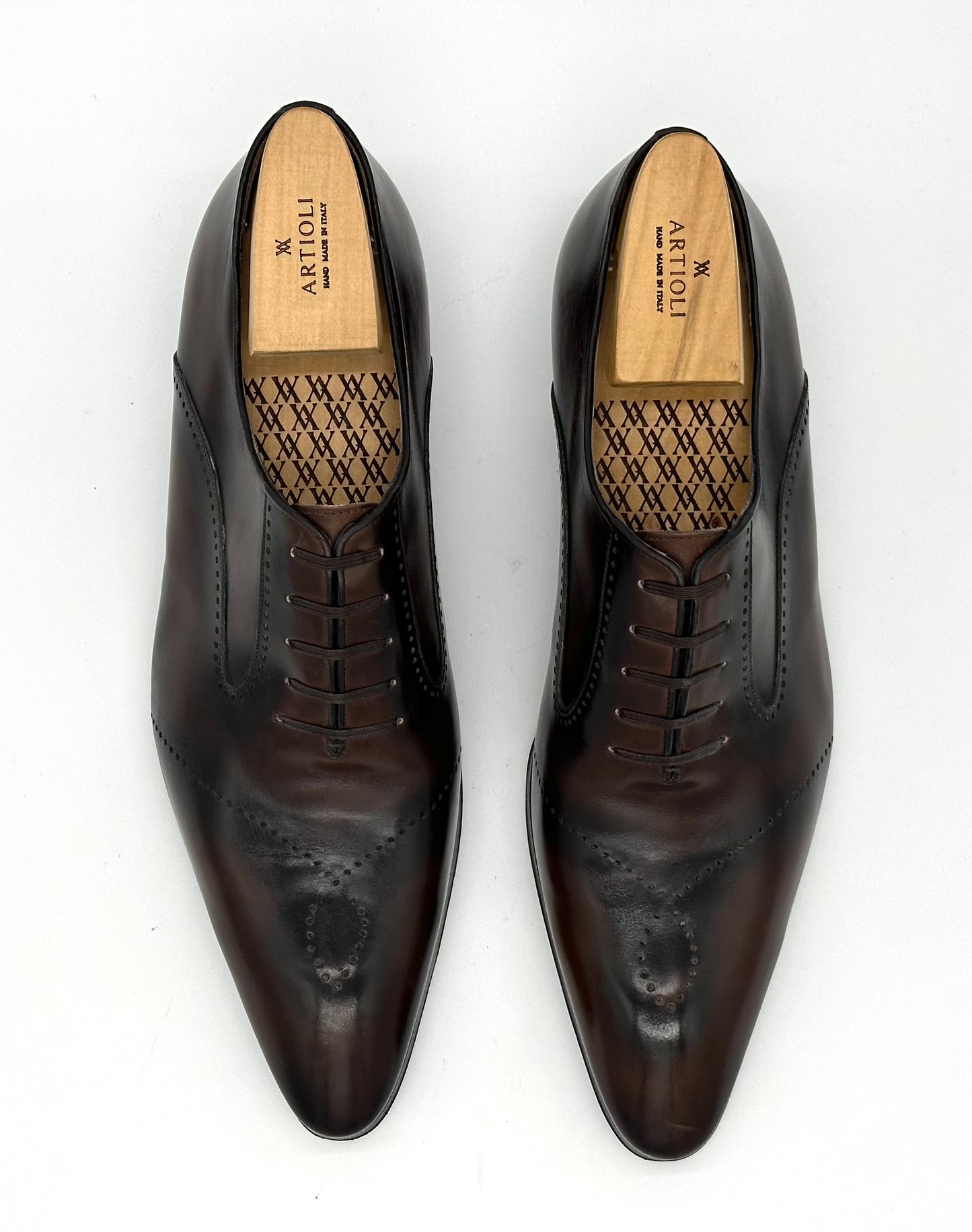 Richelieu Artioli en cuir marron