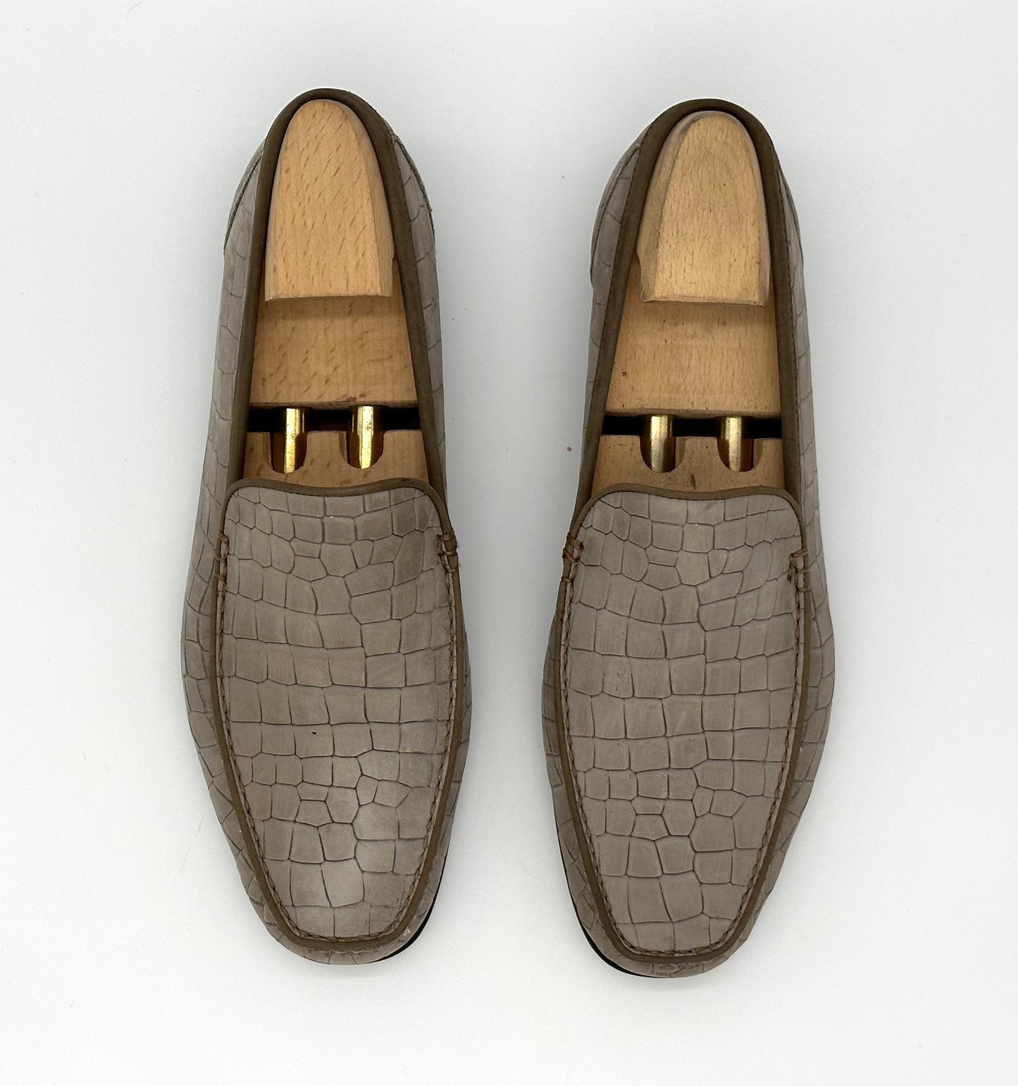 Mocassin Roberto Celk stamp crocodile couleur taupe