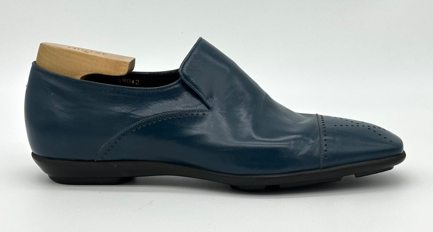 Mocassin souple Artioli en kangourou bleu