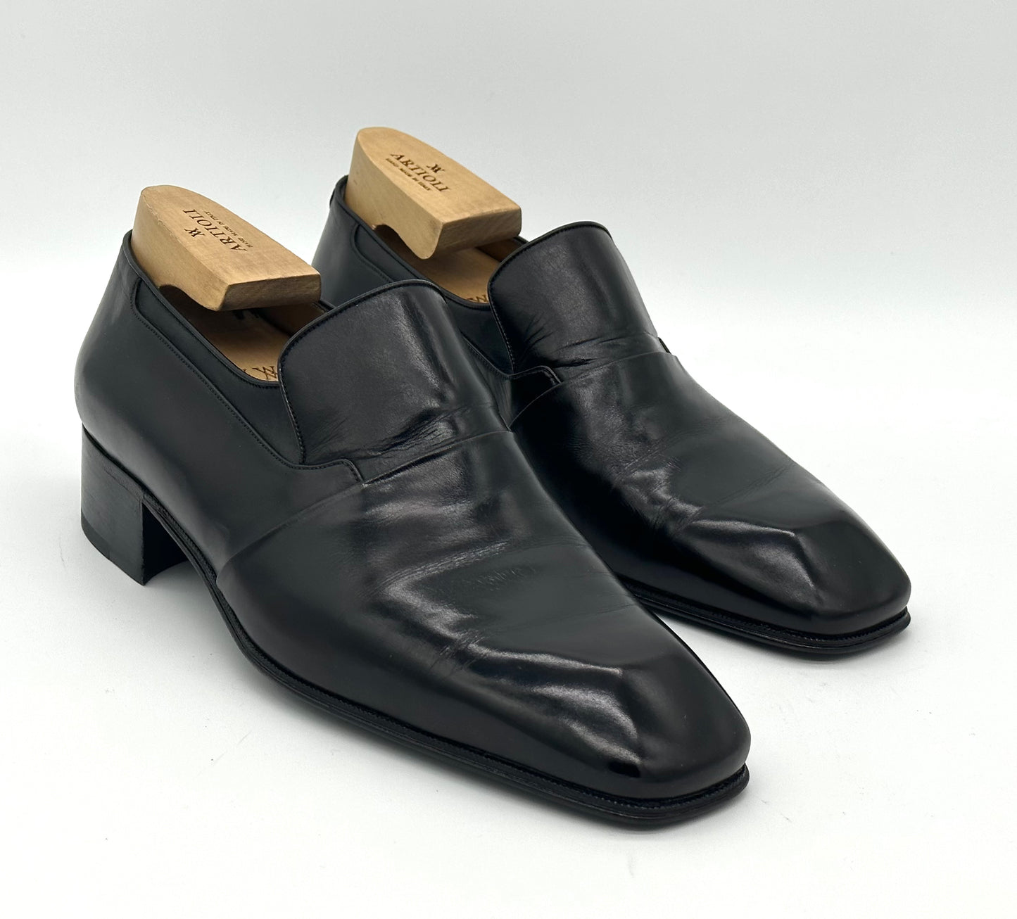 Mocassin Artioli en cuir noir