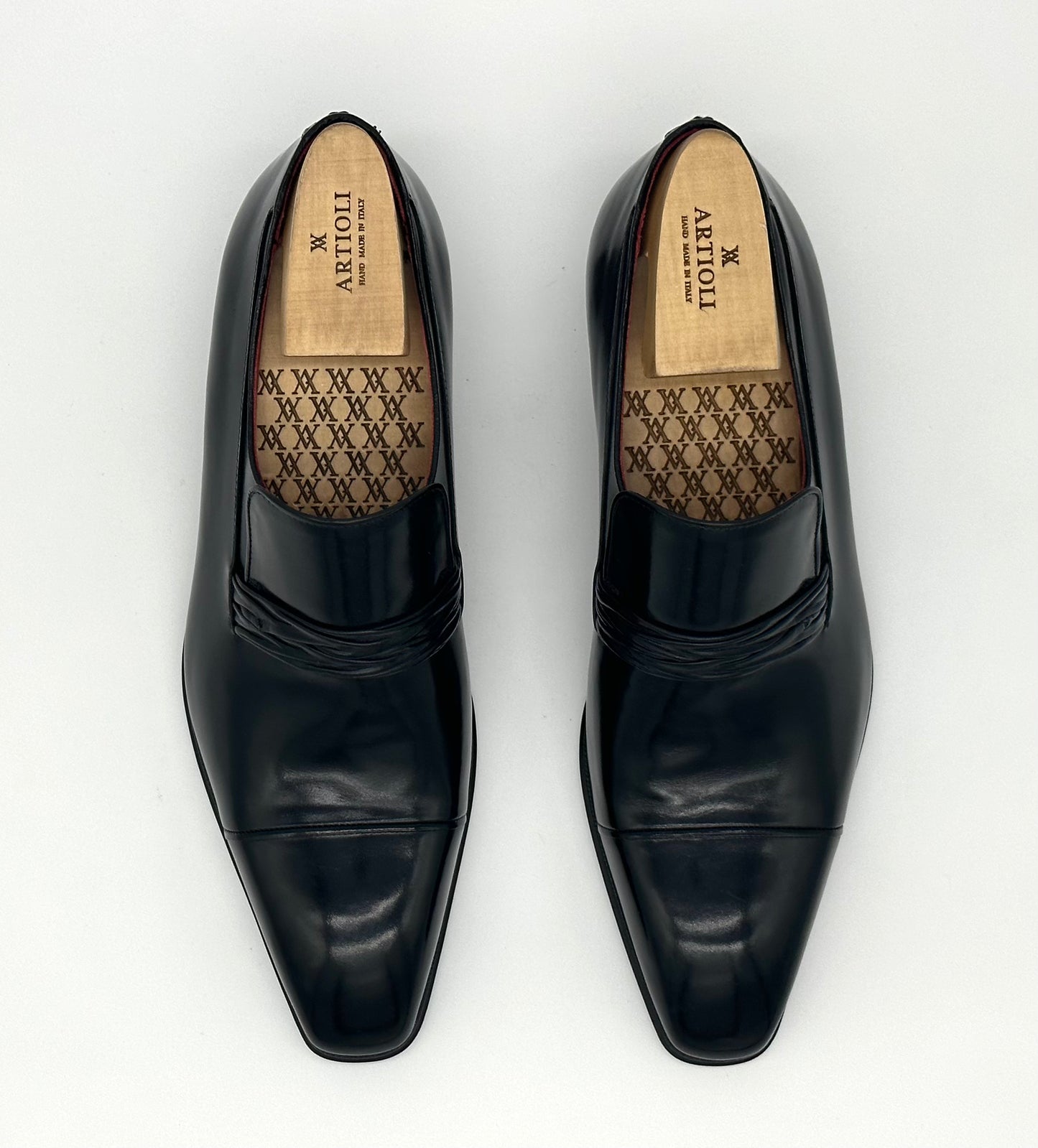 Mocassin Artioli en cuir noir